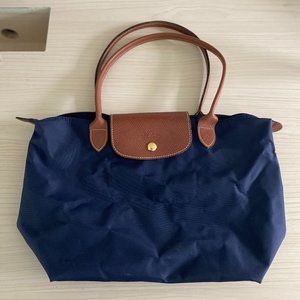 Navy Longchamp Tote